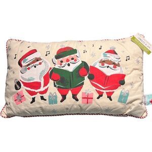 Jingles & Joy Vintage Musical Christmas Caroling Lumbar Pillow